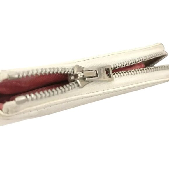 010206BH (L2) Hermes Wallet Long Azap Silk In Veau Epsom White Leather - Picture 5 of 9